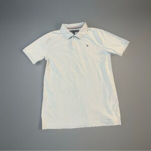 Tommy Hilfiger Kids Pale Blue Short Sleeve Polo with Flag Logo Large